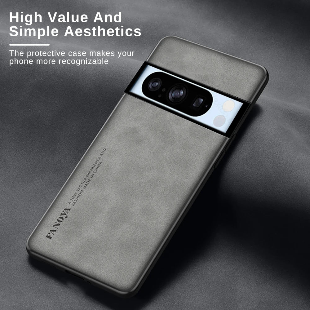 Sheepskin Texture Leather Google Case - DealJustDeal