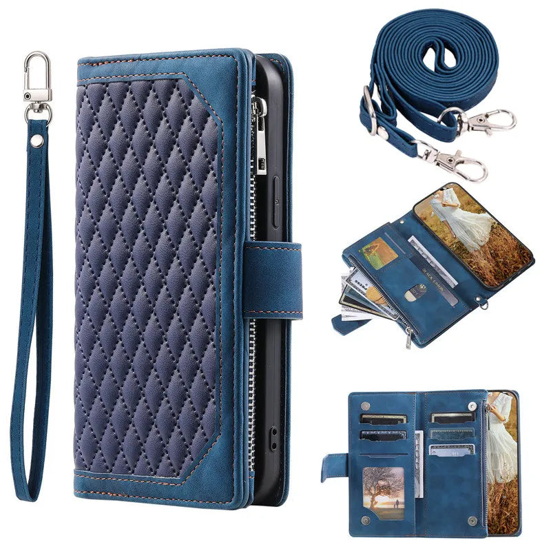 Long Lanyard Flip Leather iPhone Case - DealJustDeal