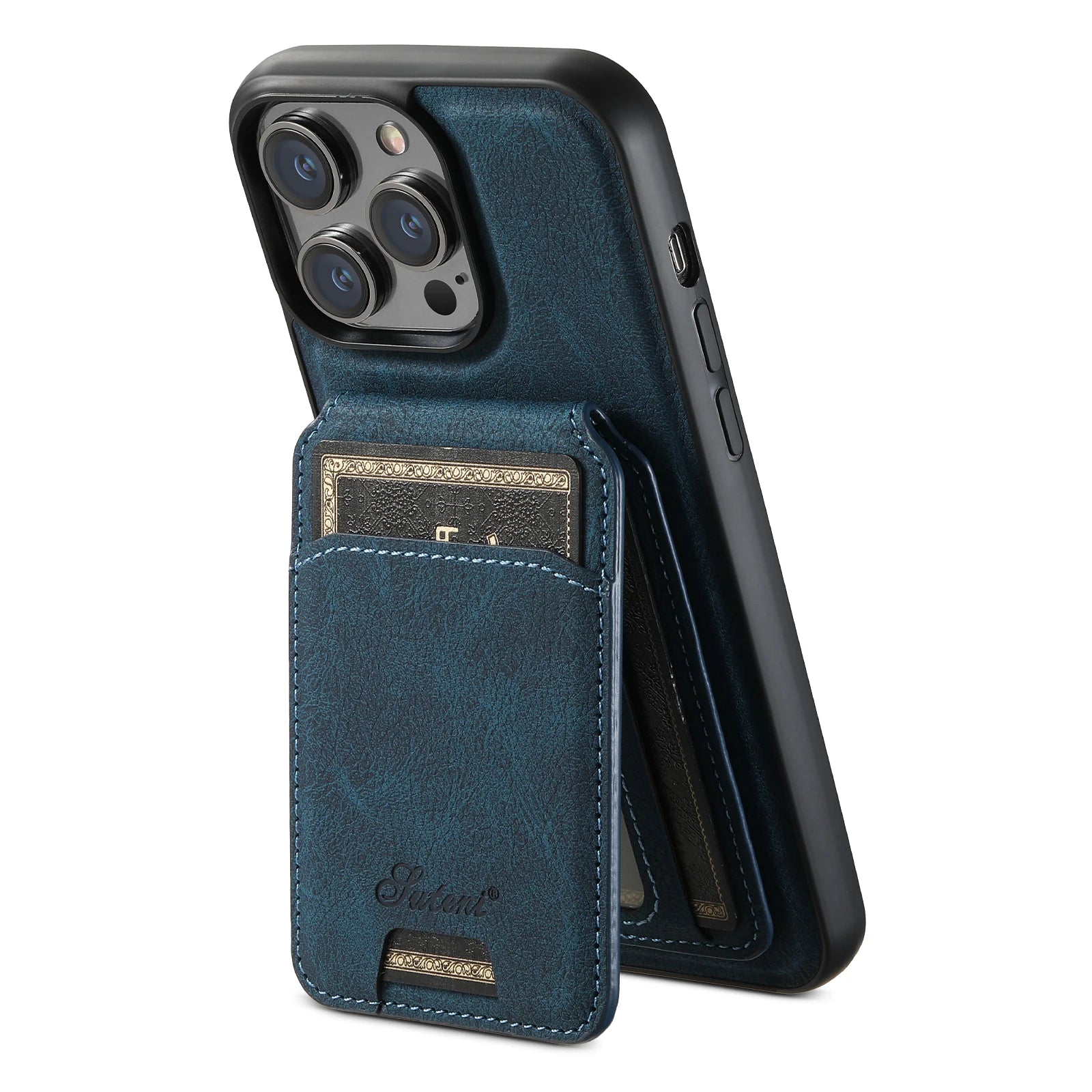 Magnetic MagSafe Card Holder 2 in 1 Leather  Galaxy S Case - DealJustDeal