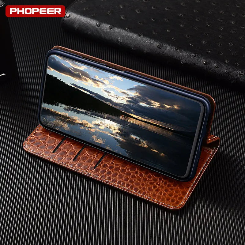 Luxury Wallet Crocodile Genuine Leather Flip iPhone Case - DealJustDeal