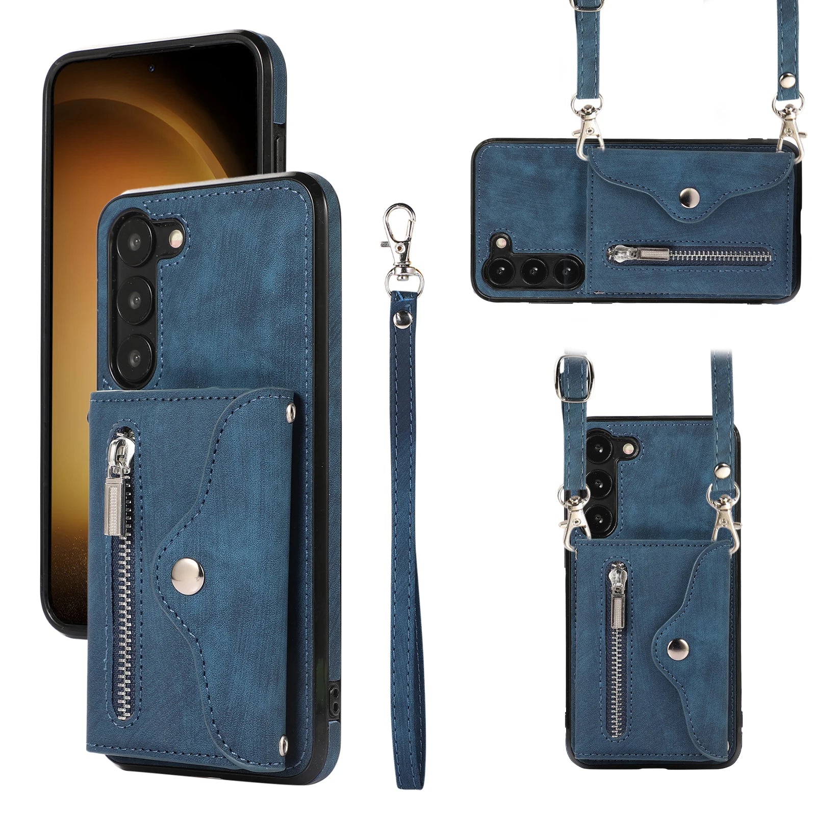 Crossbody Lanyard RFID Leather Galaxy S Case - DealJustDeal