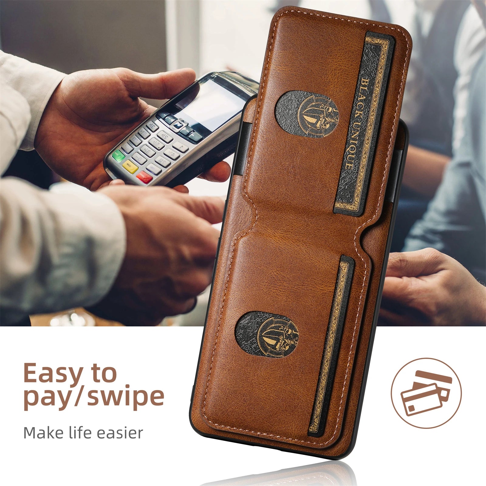 Card Holder Leather Pocket Wallet Google Case - DealJustDeal