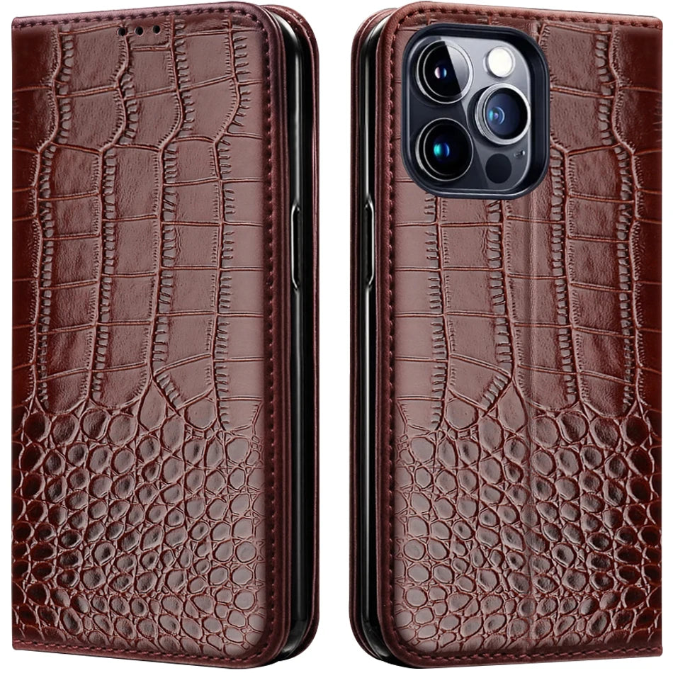 Flip Leather Card Wallet iPhone Case - DealJustDeal