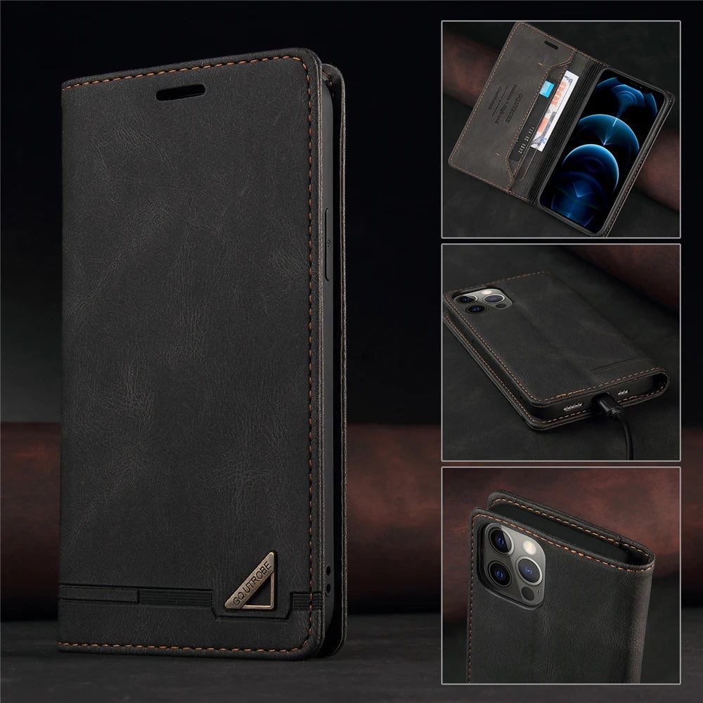 Wallet Card Leather Flip Galaxy A Case - DealJustDeal