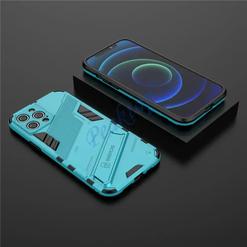 Stand Holder Armor Cyber Shockproof iPhone Case - DealJustDeal