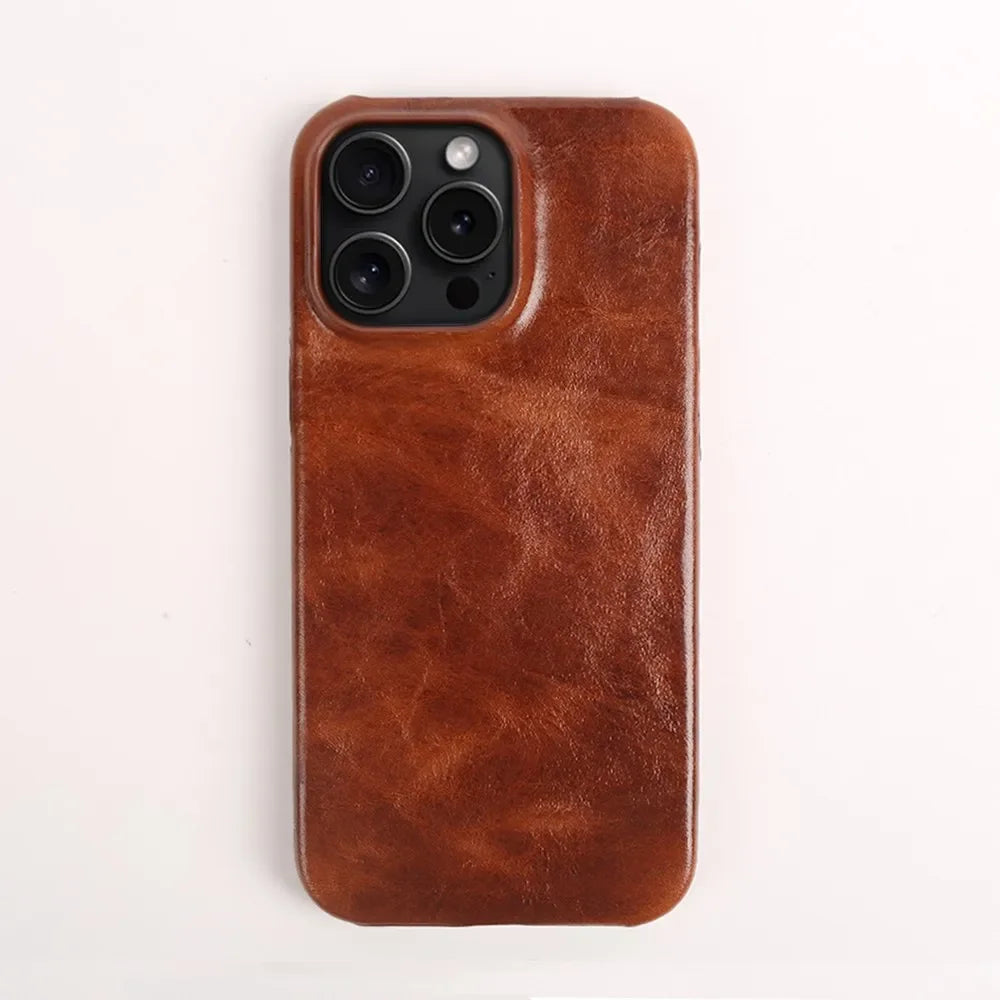 Vintage Genuine Leather Cover iPhone Case - DealJustDeal