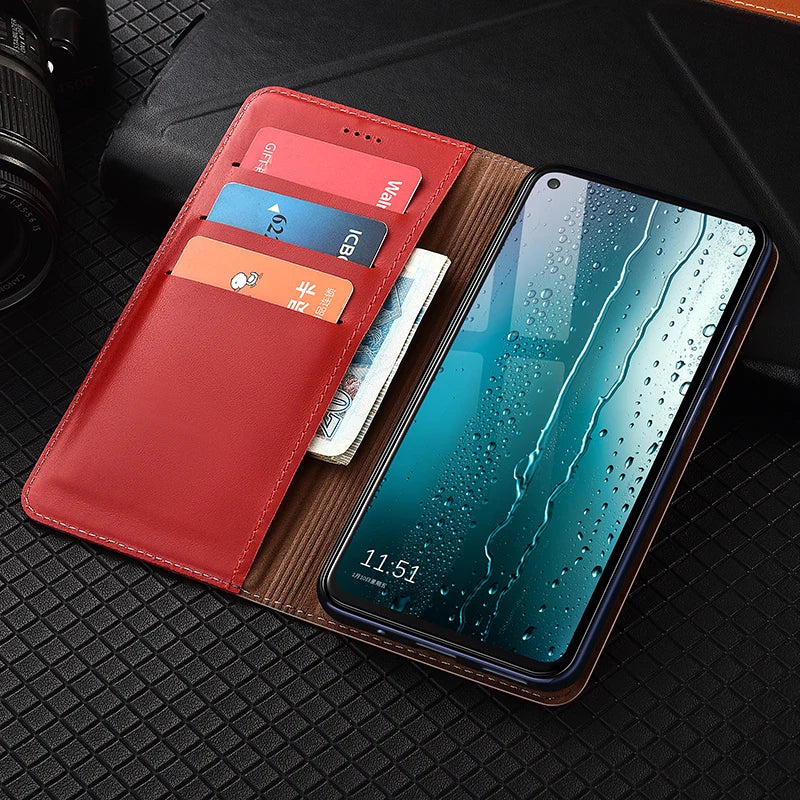 Magnetic Flip Genuine Leather Galaxy Note Case - DealJustDeal