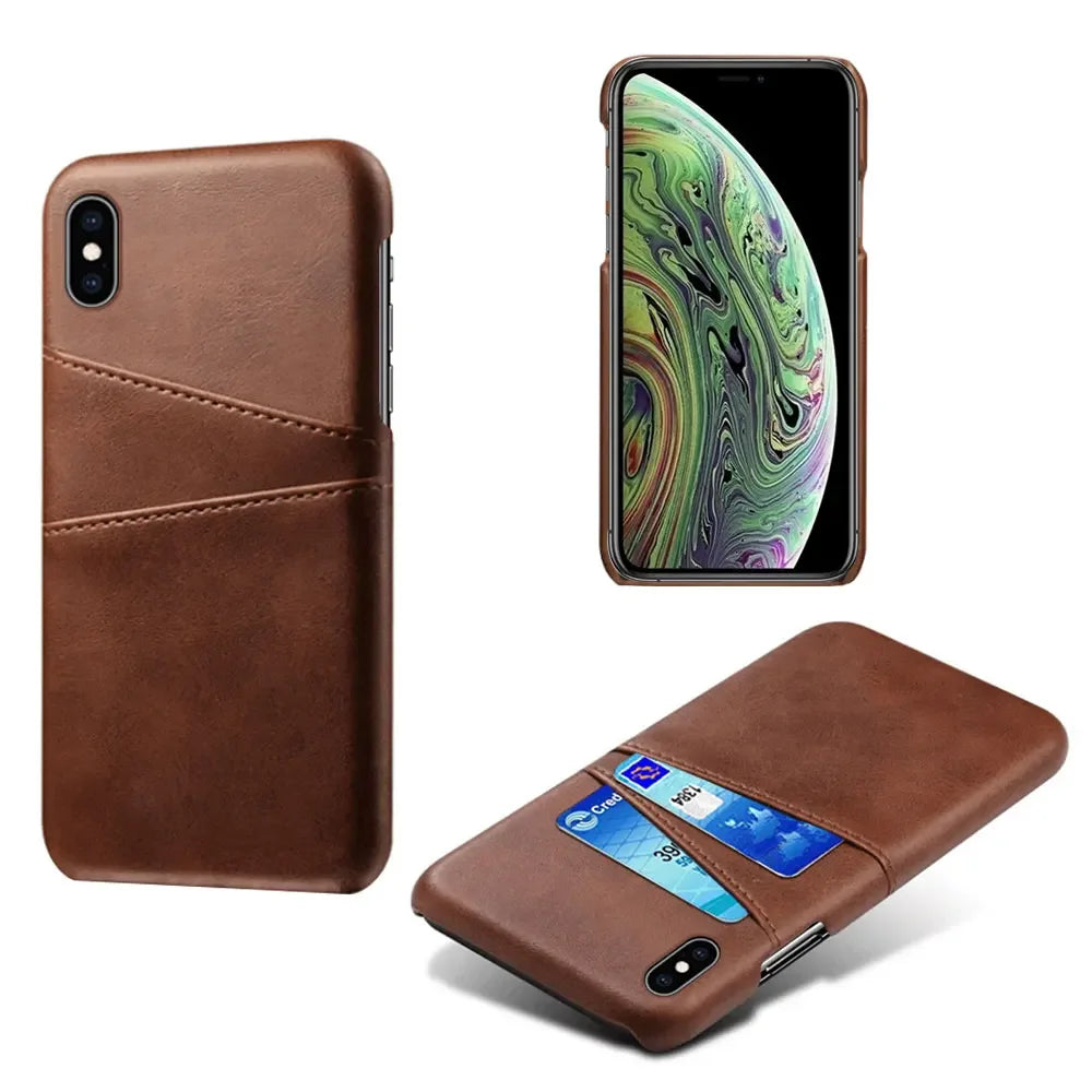 Card Holder Wallet Leather iPhone Case - DealJustDeal