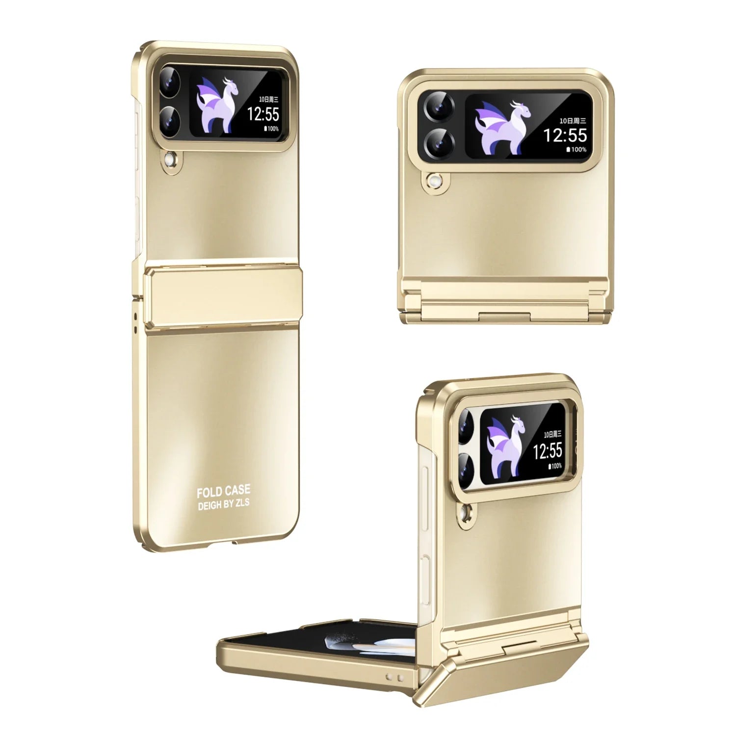 Hinge Plastic Back Electroplated Galaxy Z Flip Case - DealJustDeal