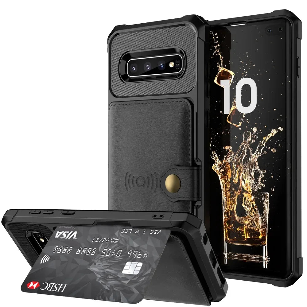 Flip Wallet PU Leather Galaxy Note and S Case - DealJustDeal