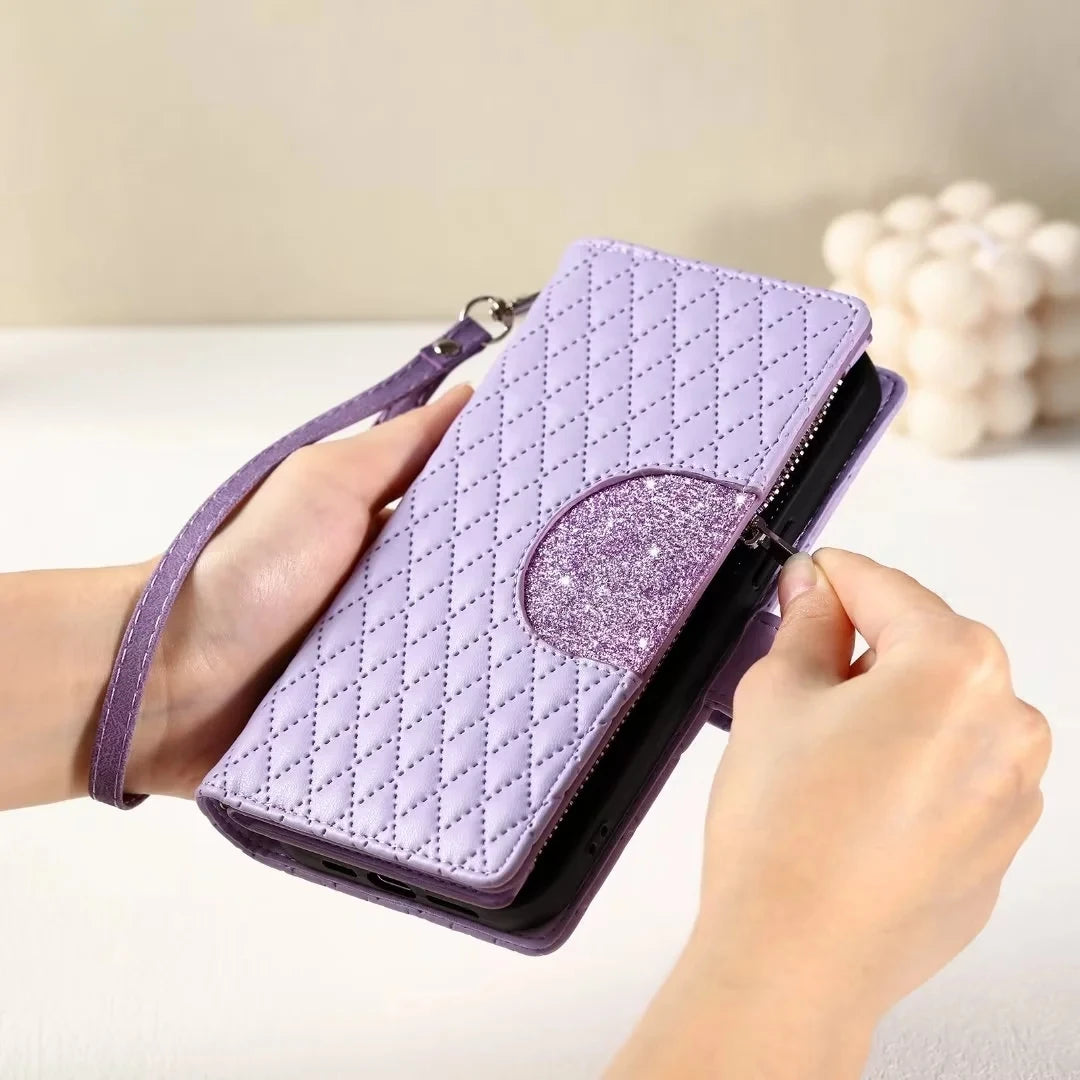 Flip Leather Zipper Wallet Galaxy S Case - DealJustDeal