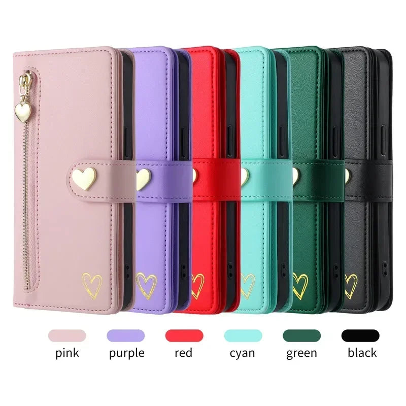 Flip Lanyard Stand Wallet Card Leather Galaxy Note and S Case - DealJustDeal