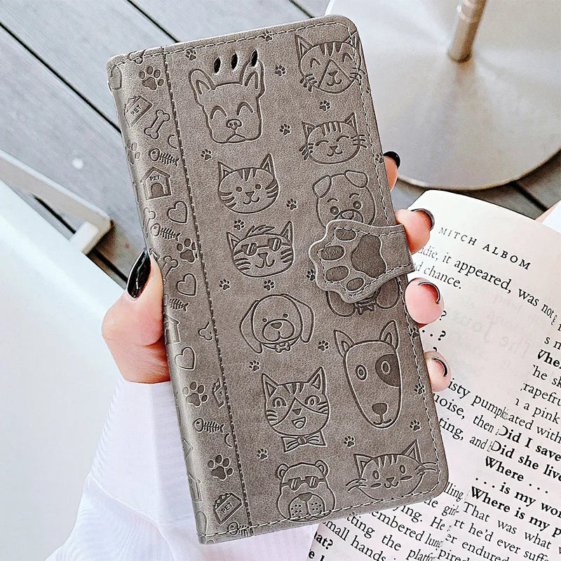 Flip Cat Dog Wallet Shockproof Book Leather Google Case - DealJustDeal