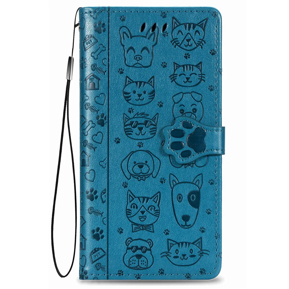 Flip Cat Dog Wallet Leather Google Case - DealJustDeal