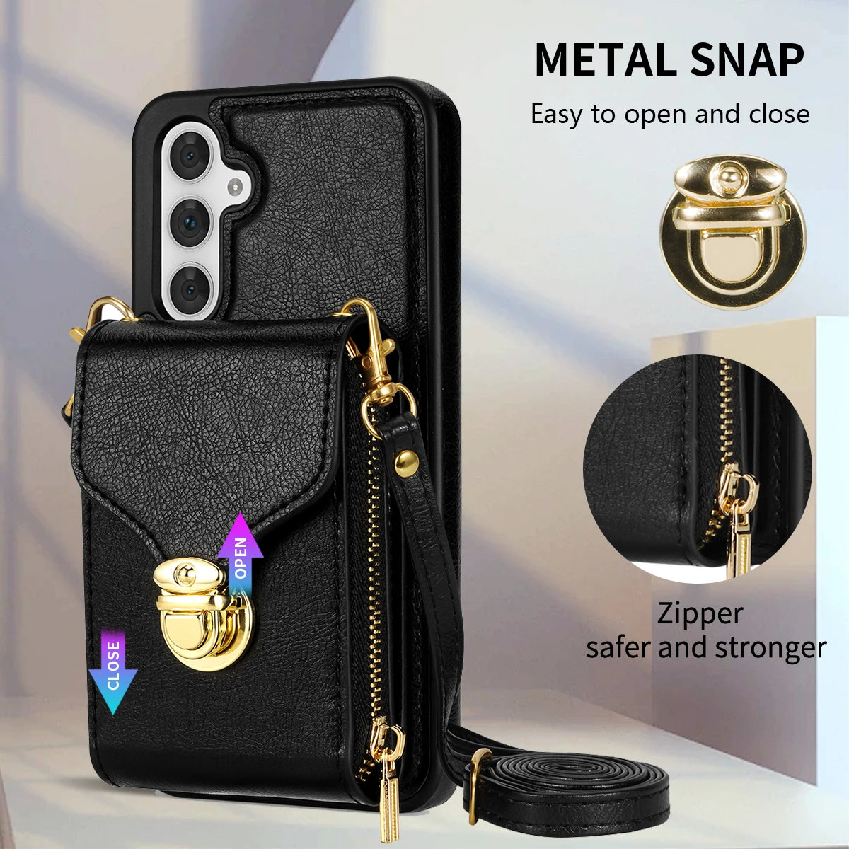 Card Slot Holder Wallet Leather Galaxy A Case - DealJustDeal