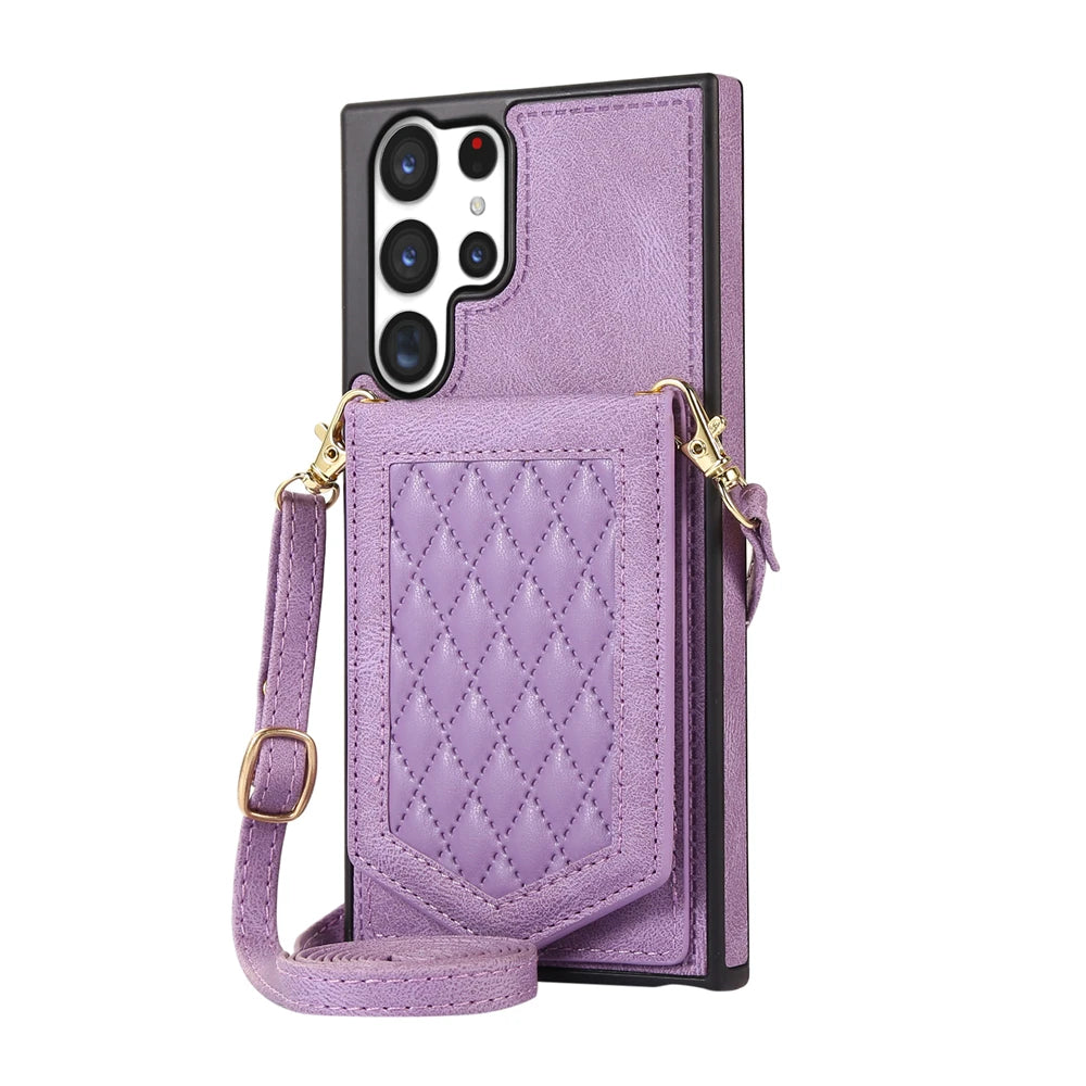 RFID Blocking Card Wallet Leather Galaxy A Case - DealJustDeal