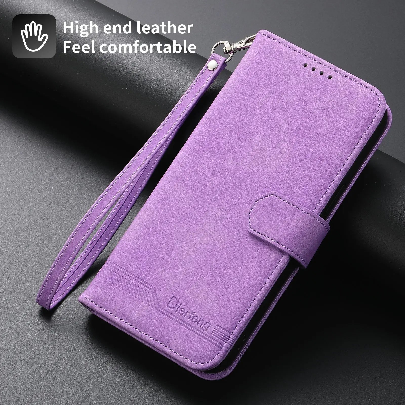 Hand Strap Wallet Cards Hinge Leather Galaxy Z Fold Case - DealJustDeal