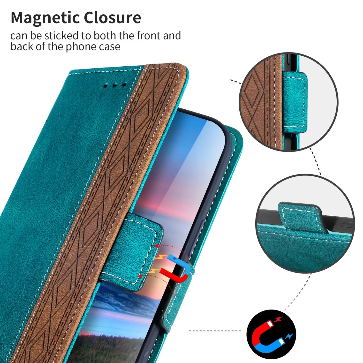 Magnetic Flip Card Slots Leather Wallet Google Case - DealJustDeal