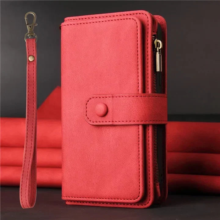 Card Slot Flip Leather Zipper Wallet Google Case - DealJustDeal