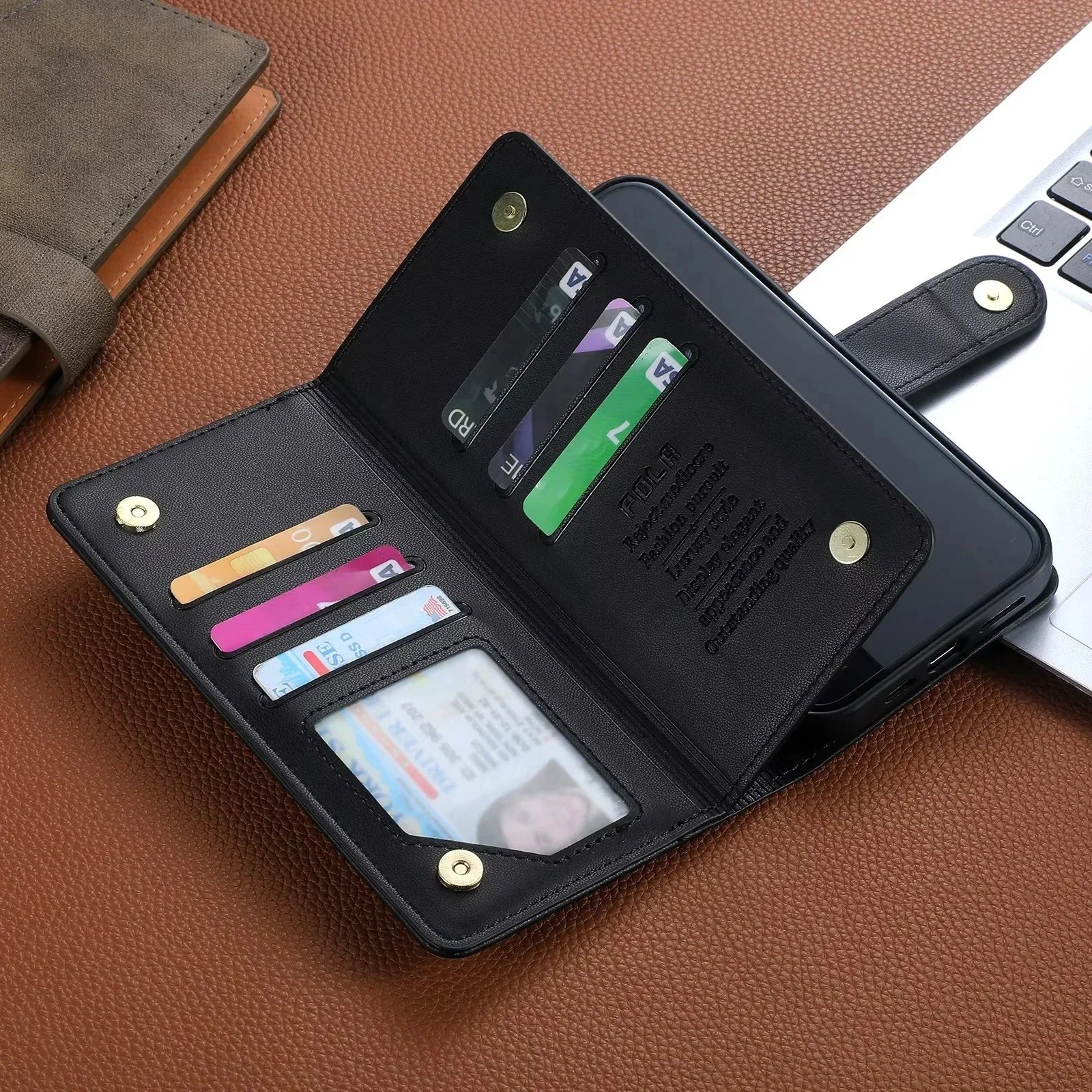 Flip Lanyard Stand Wallet Card Leather Galaxy Note and S Case - DealJustDeal