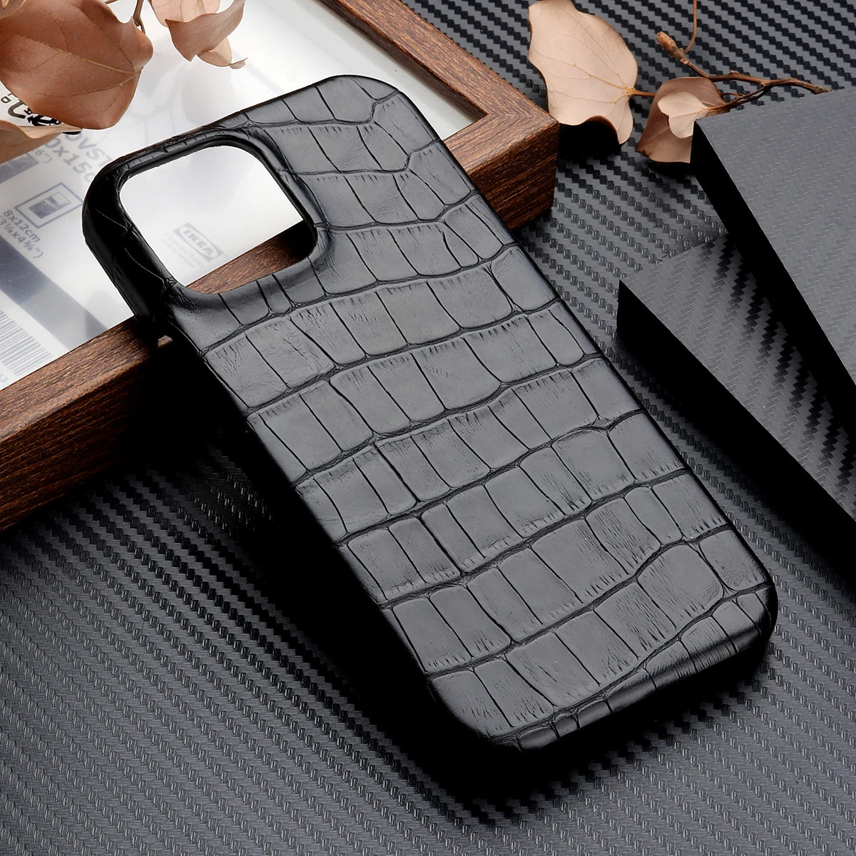 Crocodile Grain Leather iPhone Case - DealJustDeal