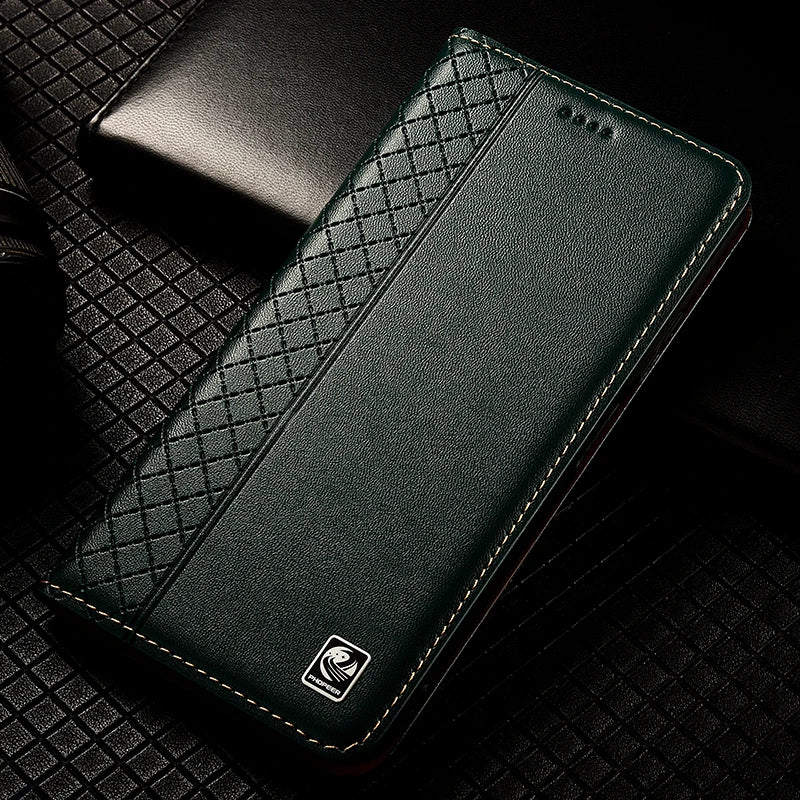 Magnetic Genuine Leather Galaxy Case - DealJustDeal