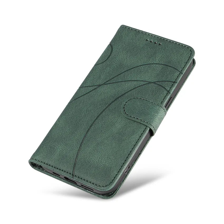 Flip Wallet Line Leather Google Case - DealJustDeal