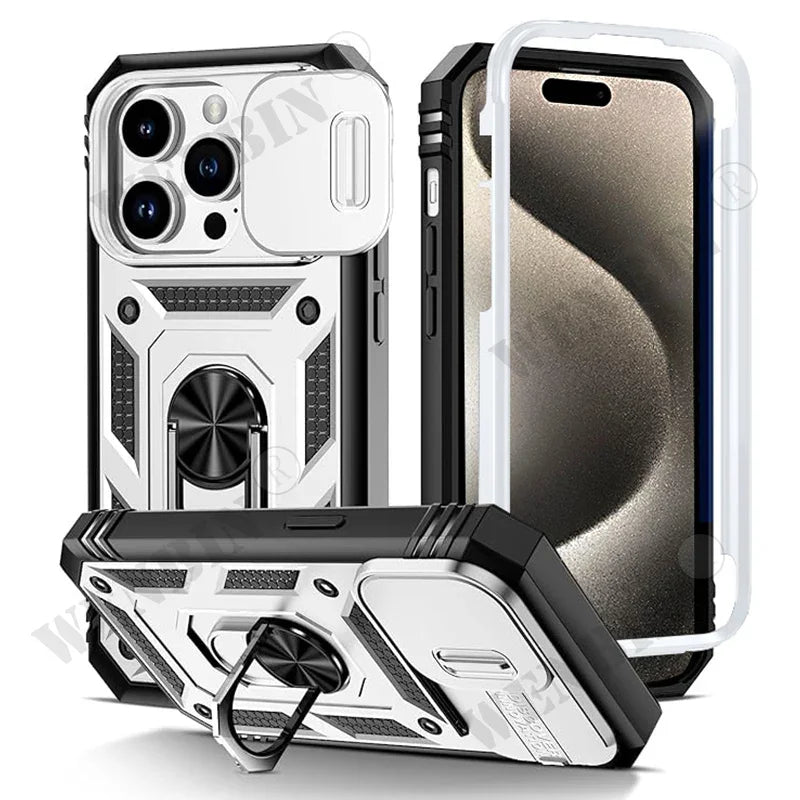 Heavy Duty with Camera 360 Degree Kickstand iPhone Case - DealJustDeal