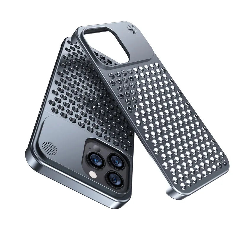 Cooling Fragrance Rimless Hollow Aluminum Heat Dissipation iPhone Case - DealJustDeal