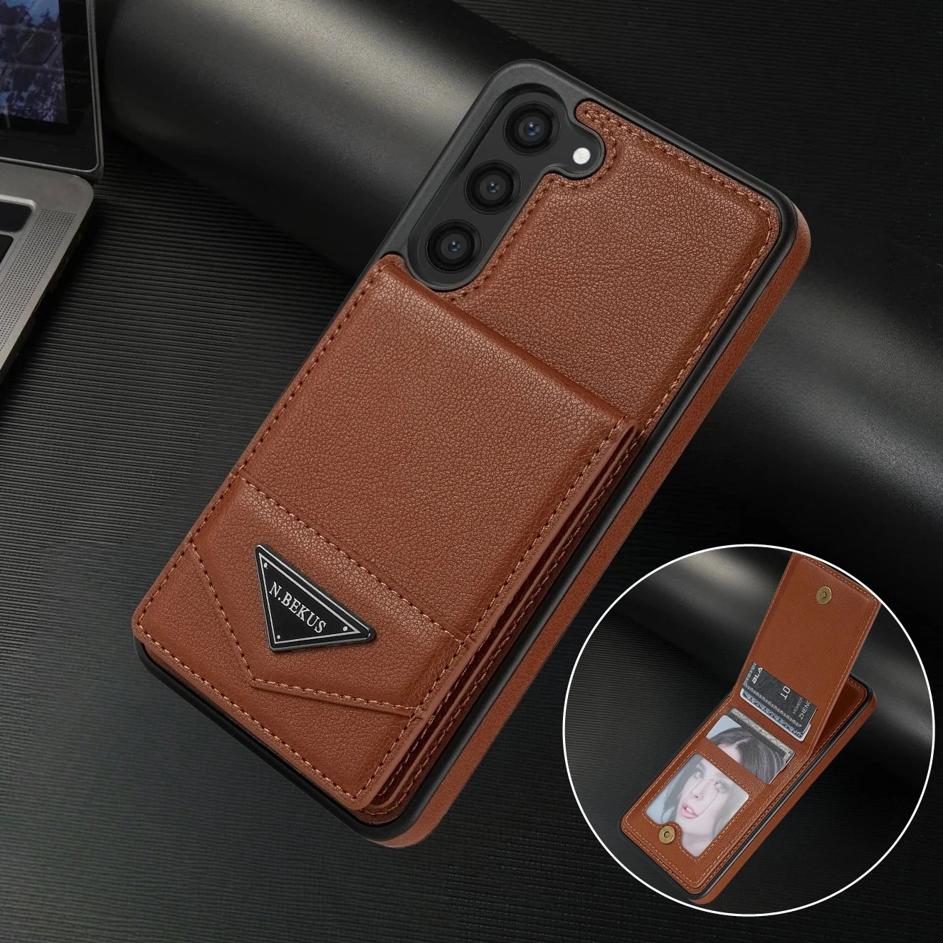 Magnetic Kickstand Flip Wallet Galaxy A Case - DealJustDeal