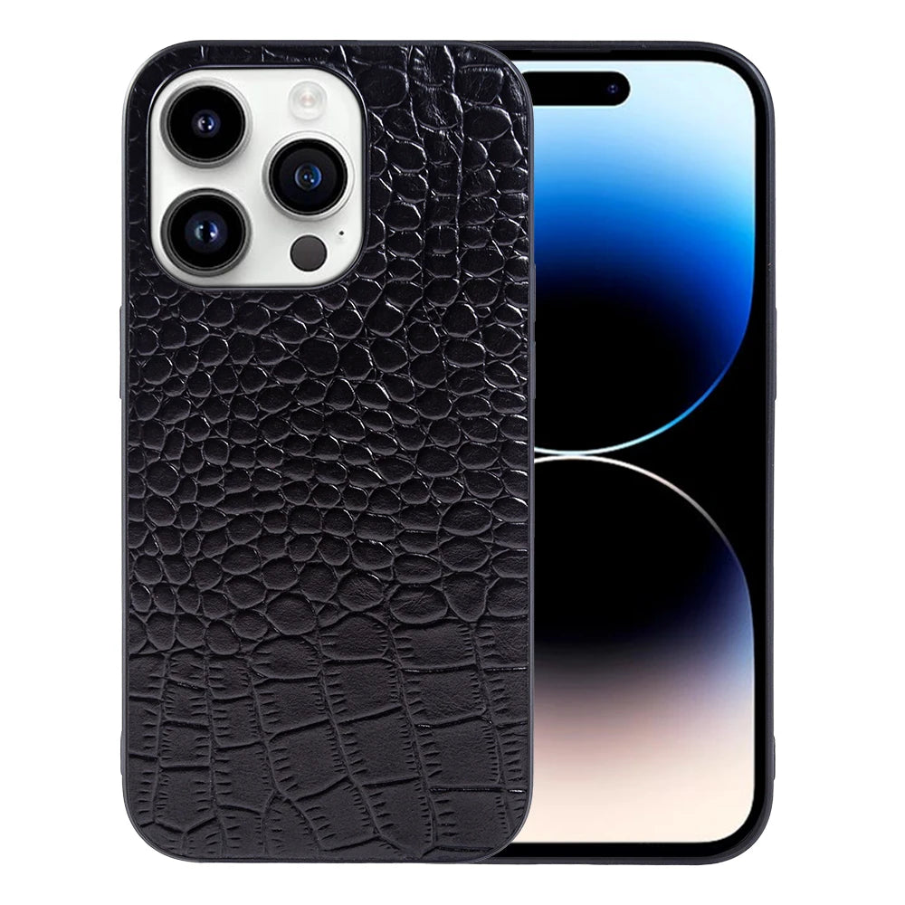 Genuine Leather Cover iPhone Case - DealJustDeal