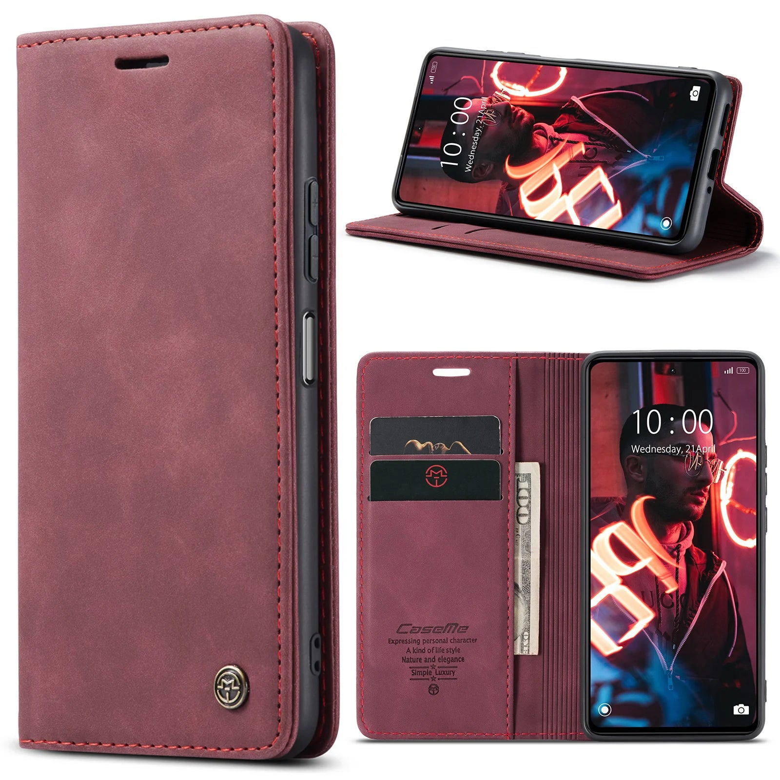 Magnetic Flip Wallet Leather Galaxy A and M Case - DealJustDeal