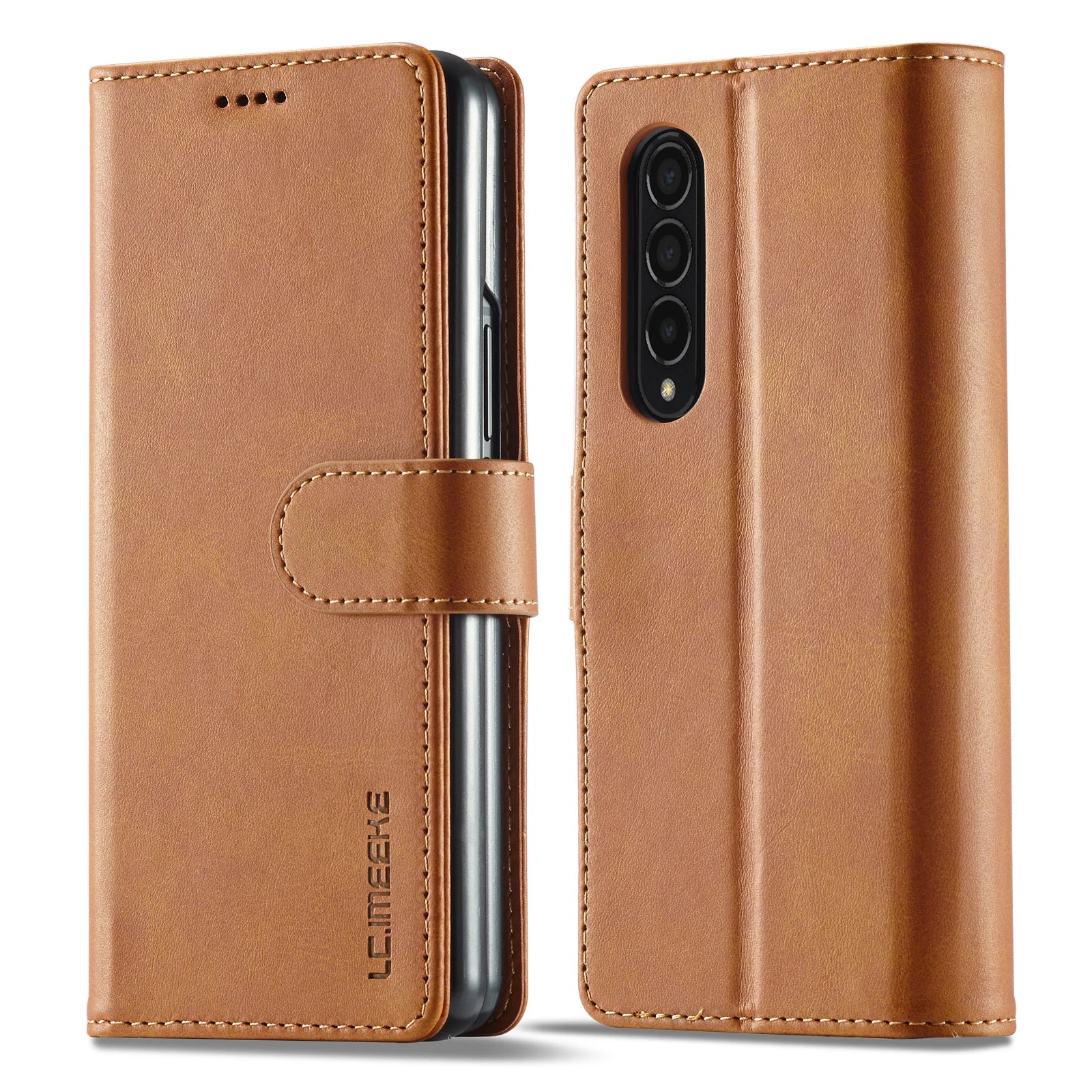 Folding Flip Leather Wallet Galaxy Z Fold Case - DealJustDeal