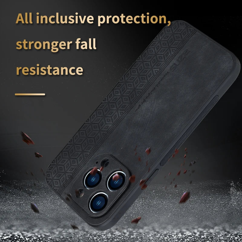 Leather Elite Shock Proof Cell iPhone Case - DealJustDeal