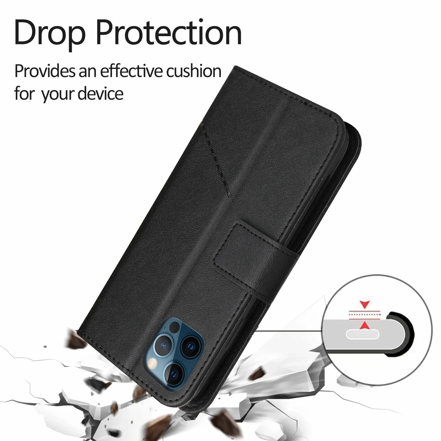 Holder Wallet Stand Leather Flip iPhone Case - DealJustDeal