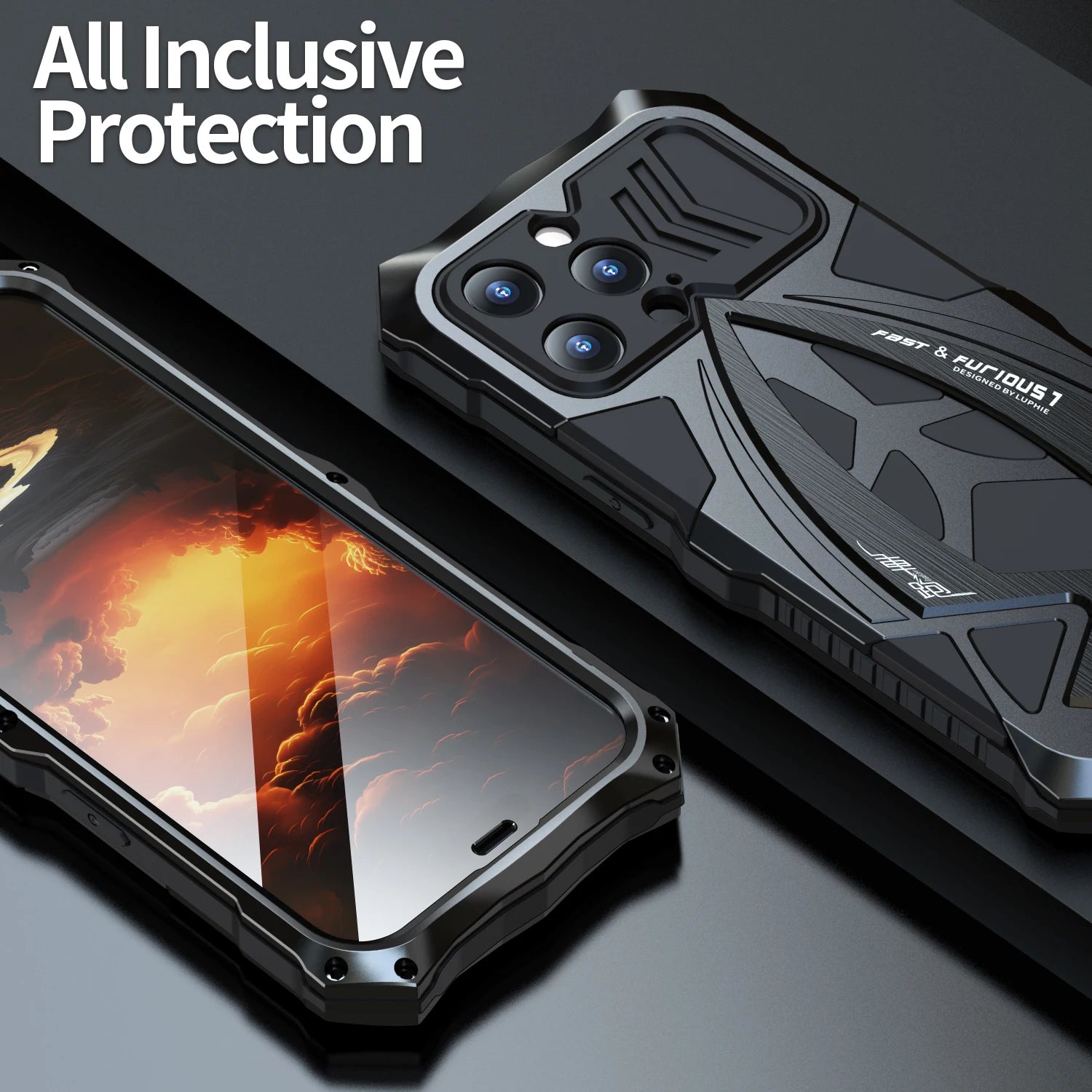 Shockproof Armor All Inclusive Metal iPhone Case - DealJustDeal