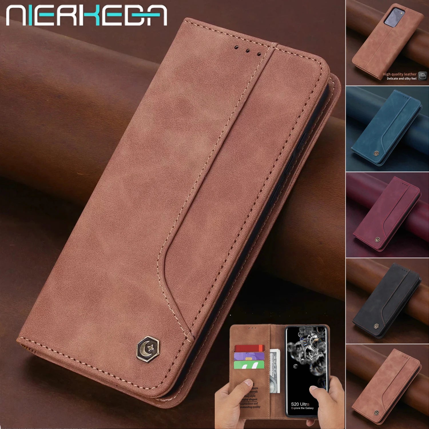 Flip Wallet Leather Magnetic Galaxy S Case - DealJustDeal