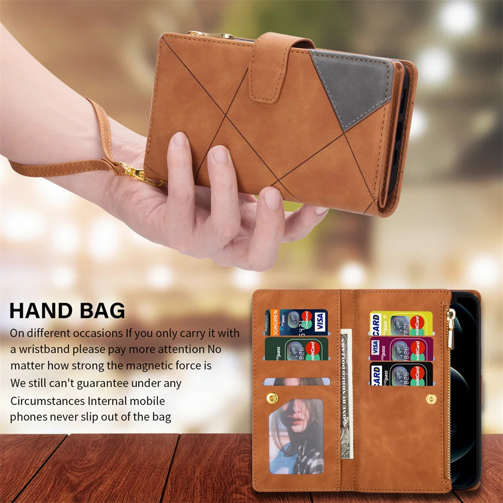 Leather Flip Wallet Galaxy Note Case - DealJustDeal