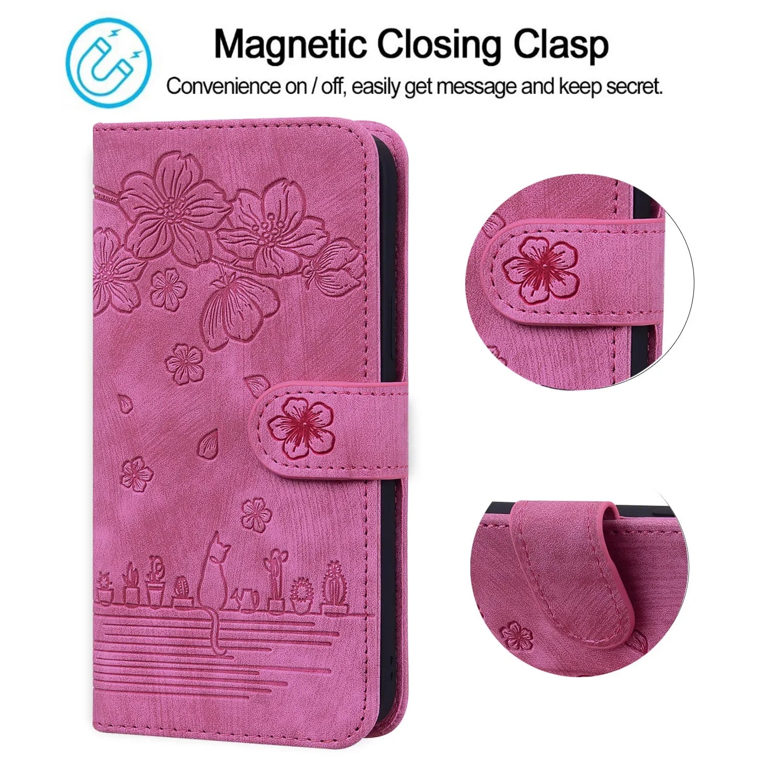 Magnetic Wallet Bracket Leather Flip iPhone Case - DealJustDeal