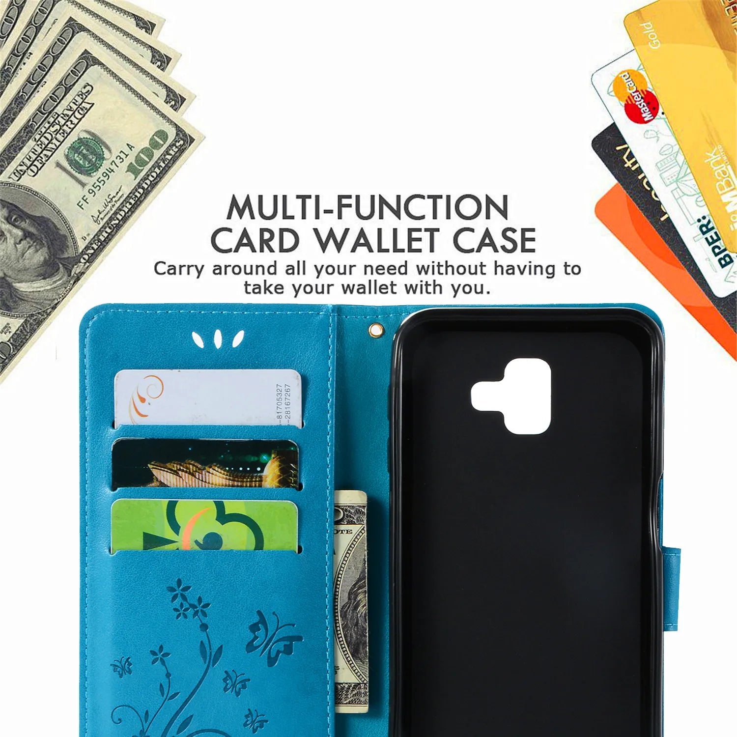 Holder Flip Stand Leather Wallet galaxy A and S Case - DealJustDeal