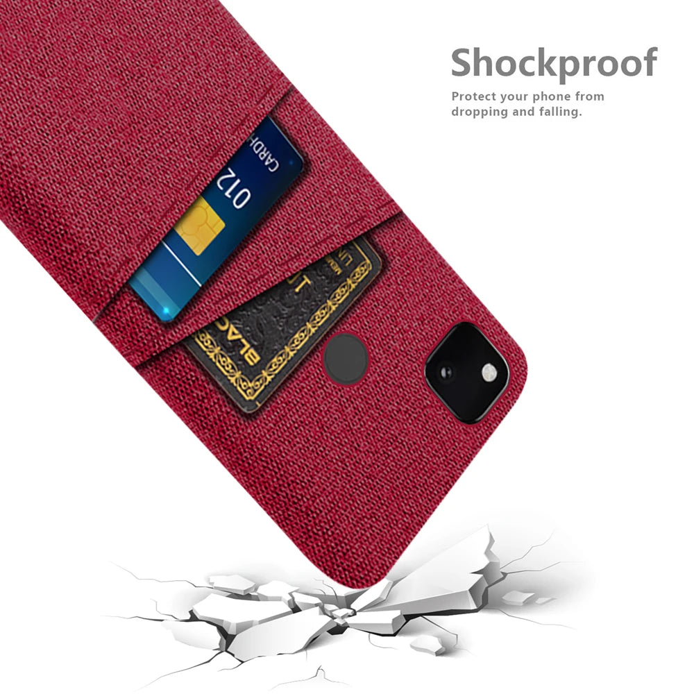 Dual Card Fabric Cloth Google Case - DealJustDeal