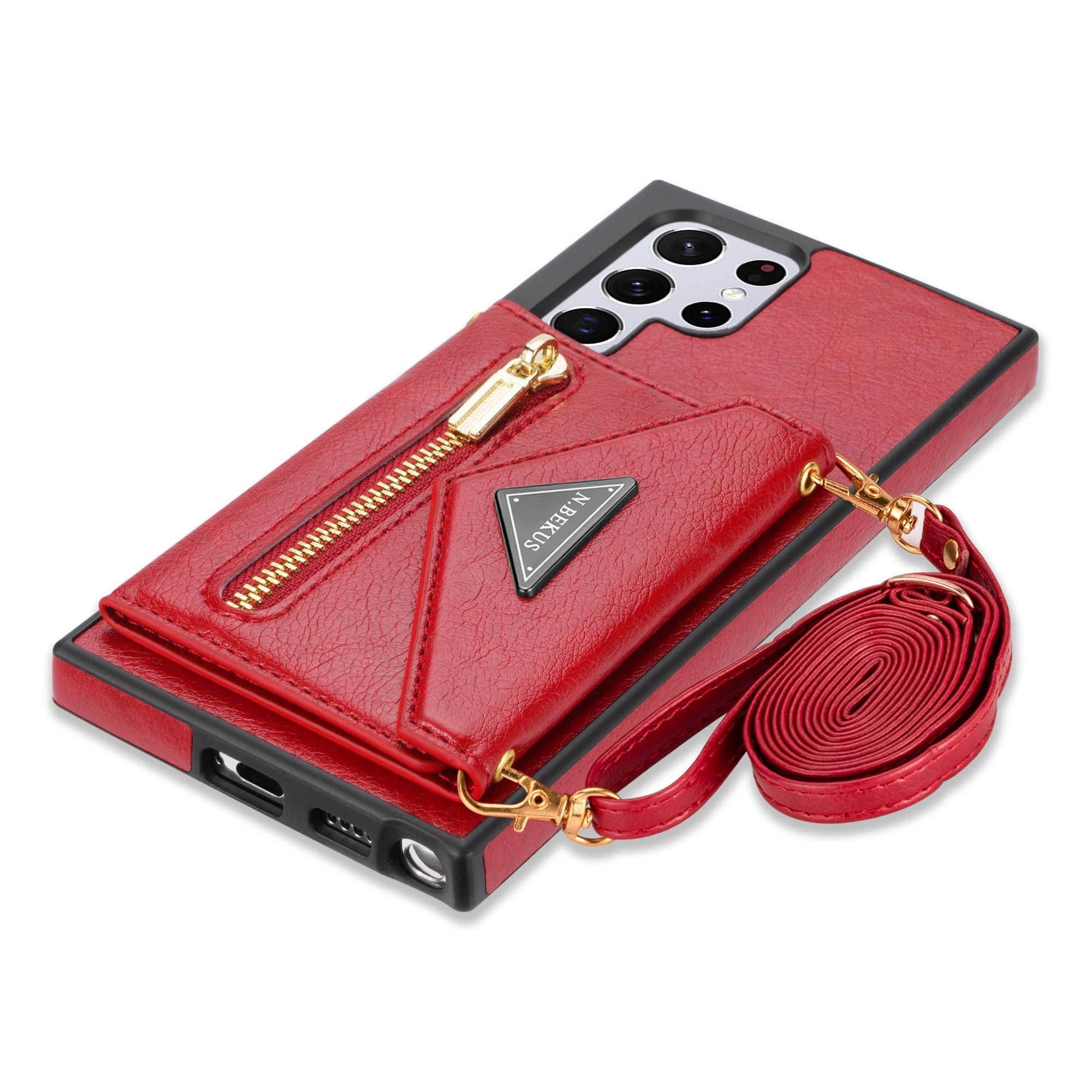 Crossbody Magnetic Leather Galaxy S Case - DealJustDeal