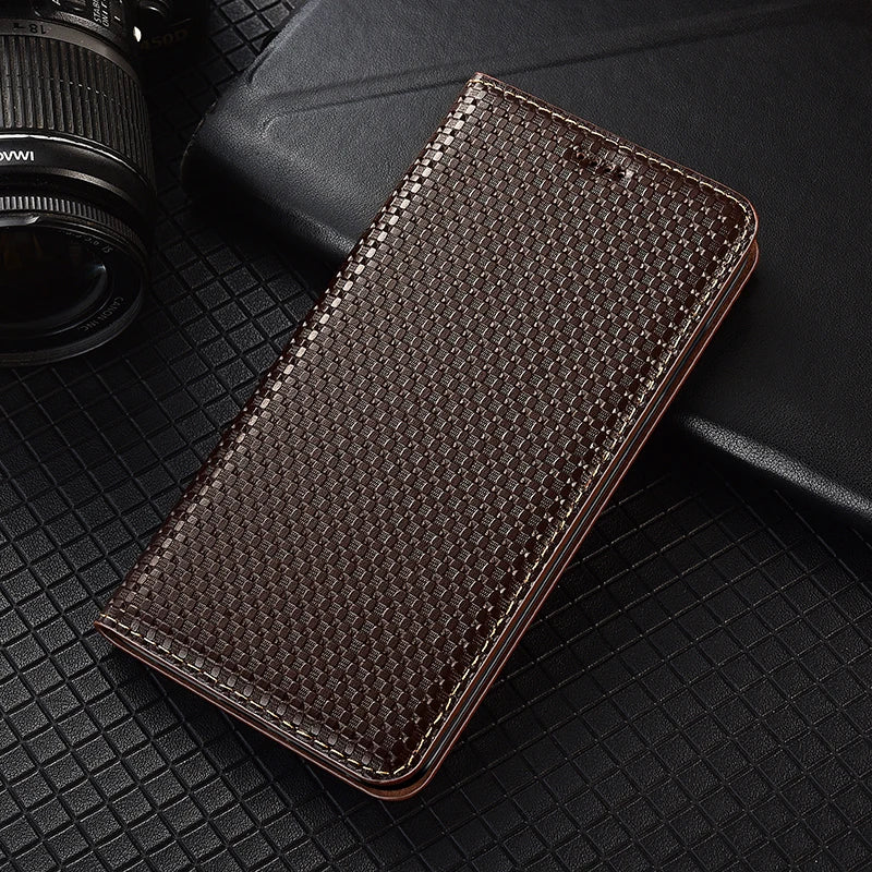 Business Genuine Leather Magnetic Flip Galaxy Note Case - DealJustDeal