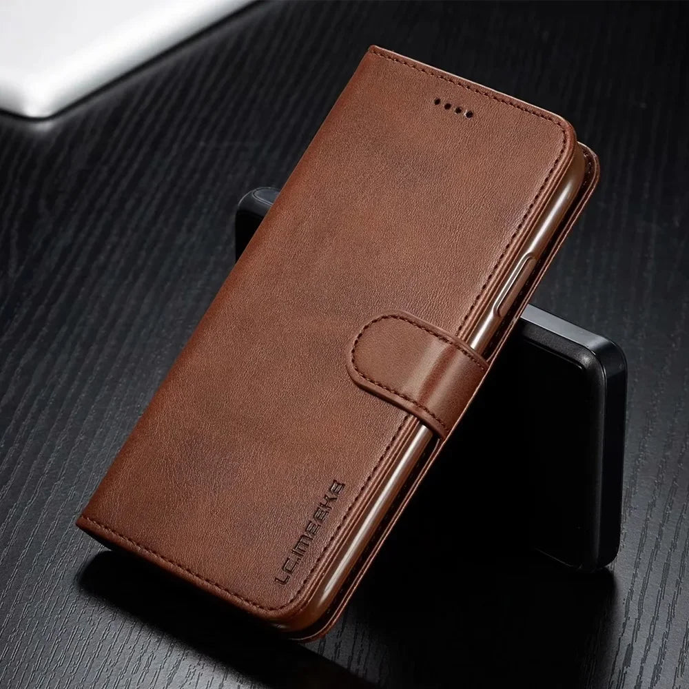 Flip Cover Card Slot Leather Wallet iPhone Case - DealJustDeal