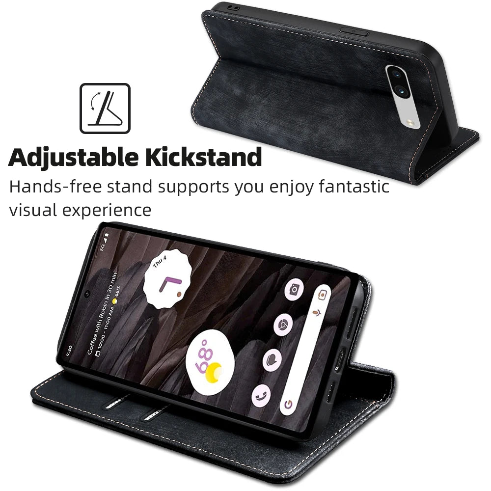 Magnetic Stand Leather Google Case - DealJustDeal