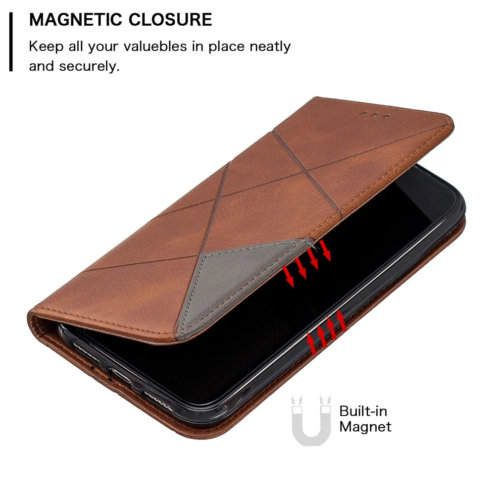 Flip Leather iPhone Case - DealJustDeal