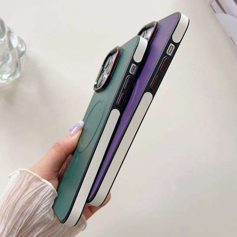 Magnetic Masafe Leather iPhone Case - DealJustDeal