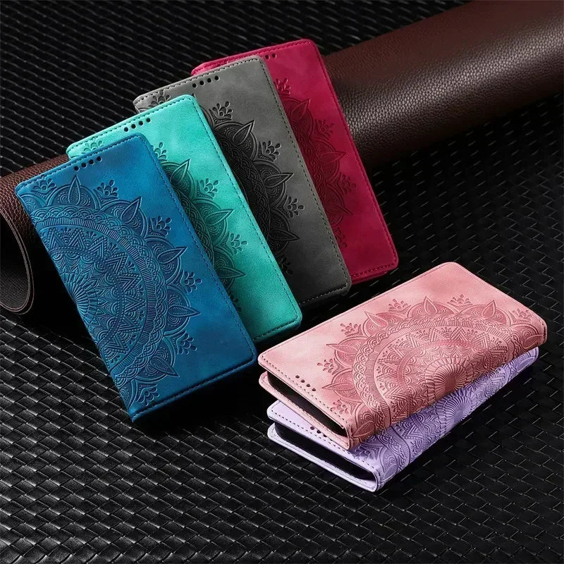 Wallet Card Magnetic Flip Leather Galaxy Note and S Case - DealJustDeal