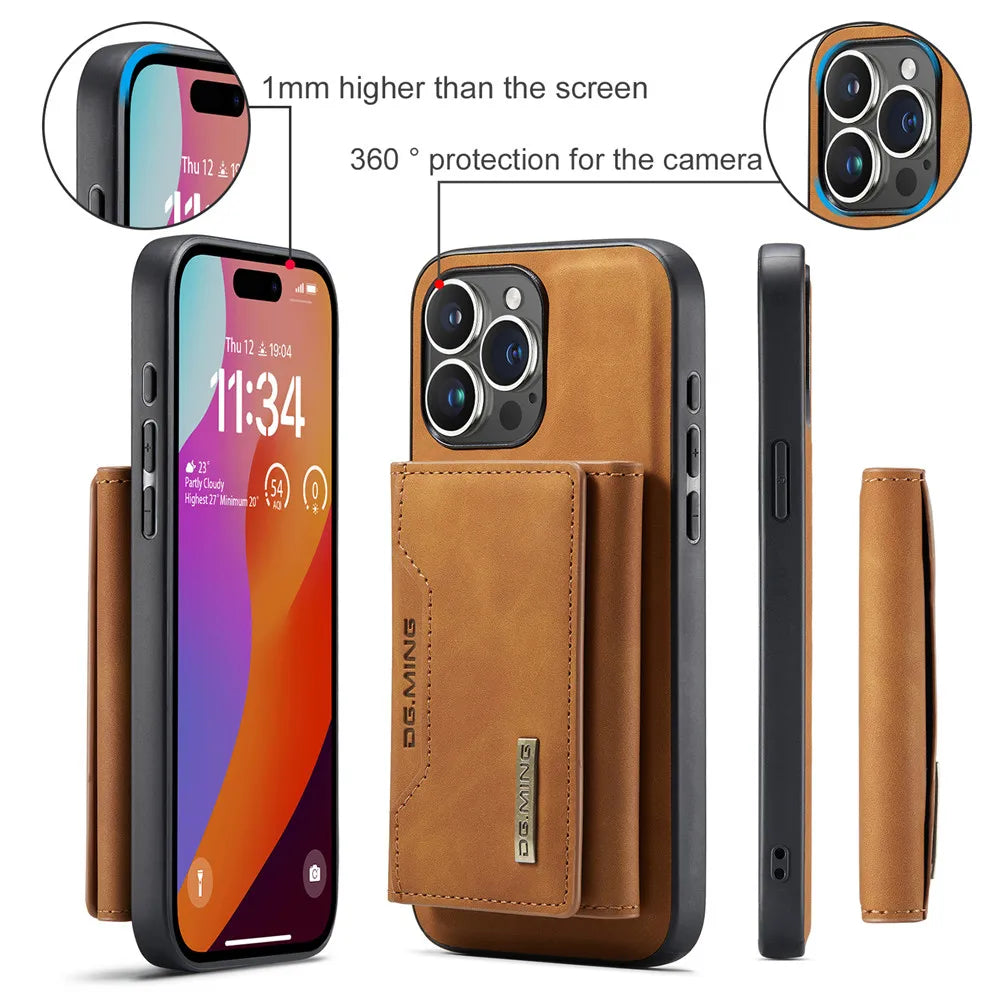 Detachable Magnetic Leather iPhone Case - DealJustDeal