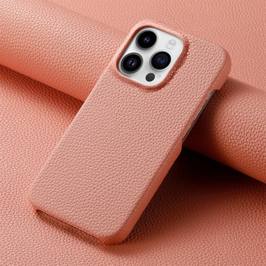 Slim Litchi Grain Leather iPhone Case - DealJustDeal